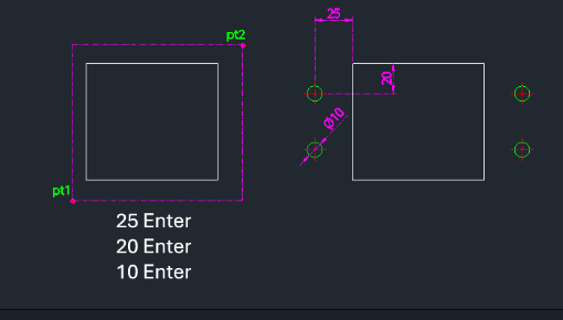 Example: Draw 4 Side Circles Outside Rect