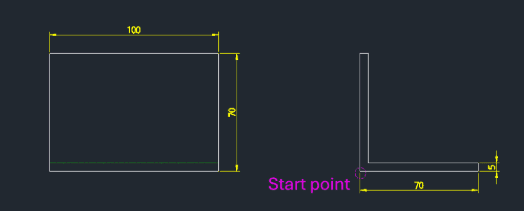 Example: Draw L-Angle (Dims)