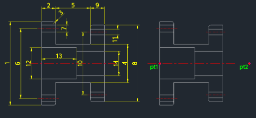 Example: Draw Double Flanged Pipe