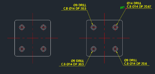 Example: Label Counterbore