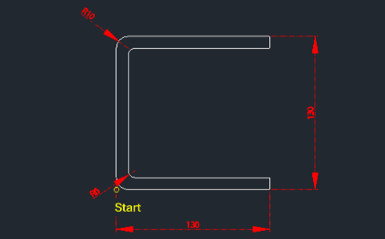 Example: Draw Bent Plate (C)