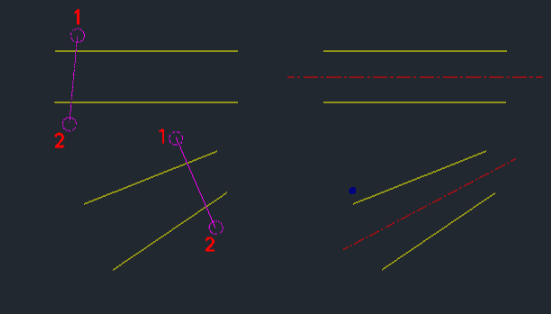 Example: Draw Centerline (Between Lines)