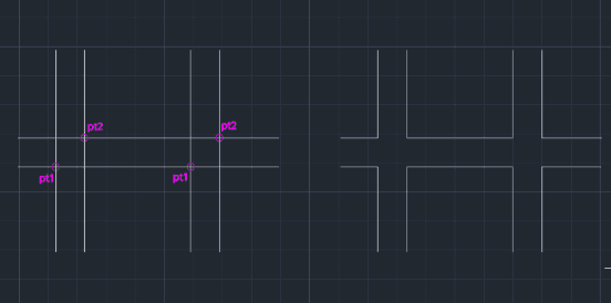 Example: Trim Wall Intersection (4-Way)