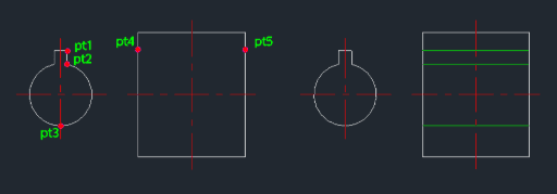 Example: Draw Keyway Section