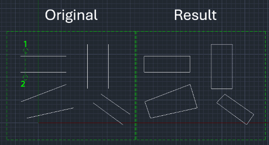 Example: Cap 2 Lines with Segment