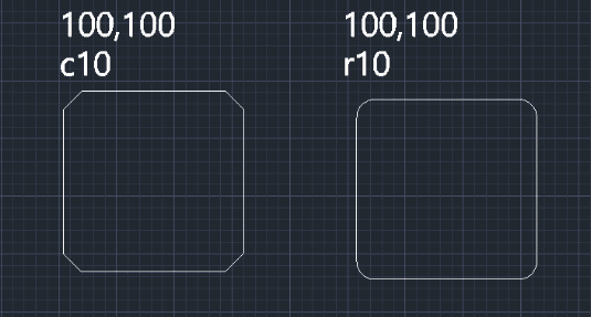 Example: Draw Rectangle with Fillet/Chamfer