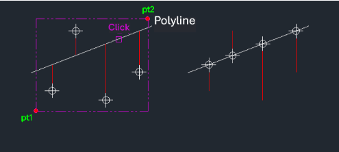 Example: Project Points Vertically to Polyline