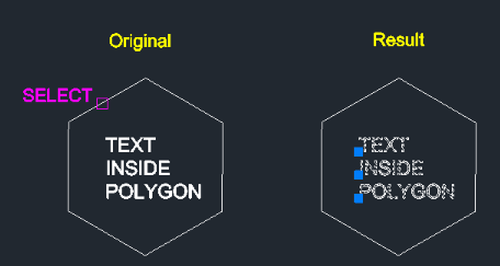 Example: Select Text Inside Polyline