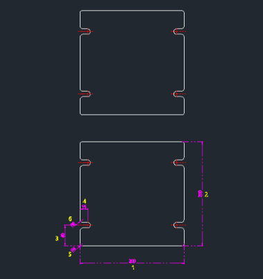 Example: Draw Cover Plate (4 Slots)
