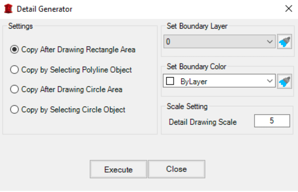 Smart Detail Generator - Cadopilar Smart Tool