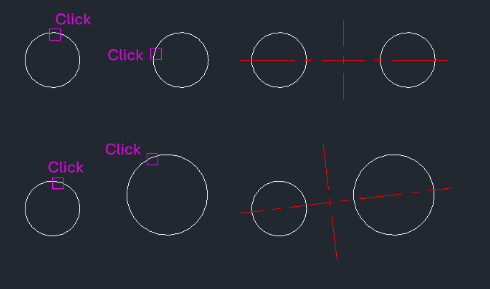Example: Center Line between Two Circles