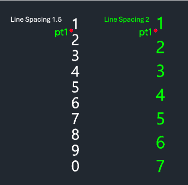 Example: Create Text (Ratio Spacing)