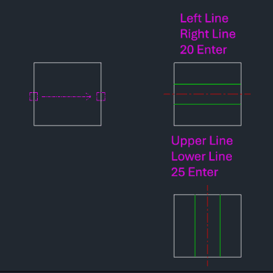 Example: Draw Through-Hole at Midpoint
