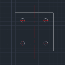 Example: Draw Rect Plate (4 Holes)