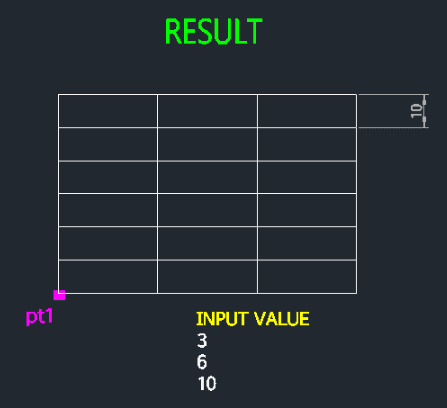 Example: Draw Table (Spacing)