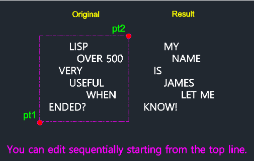 Example: Text Sequence Edit